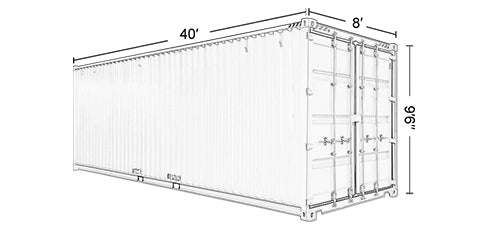 40 футов высокий (40HC | 40 High Cube)